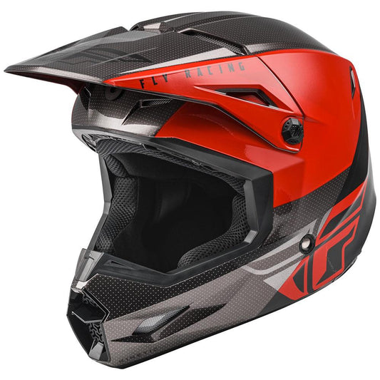 FLY KINETIC STRAIGHT EDGE HELMET - RED/BLACK/GREY MCLEOD ACCESSORIES (P) sold by Cully's Yamaha