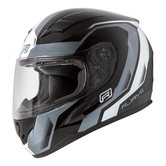 RJAYS GRID HELMET - GLOSS BLACK/WHITE CASSONS PTY LTD sold by Cully's Yamaha
