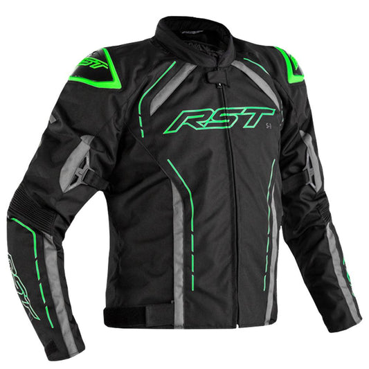 RST S1 SPORT WP JACKET - BLACK/FLUO GREEN MONZA IMPORTS sold by Cully's Yamaha