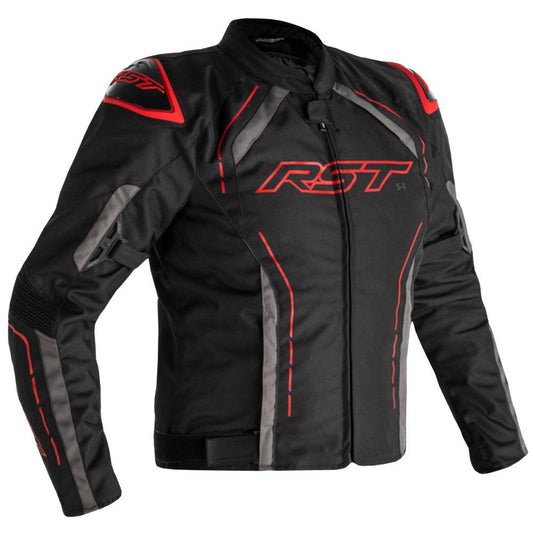 RST S1 SPORT WP JACKET - BLACK/FLUO RED MONZA IMPORTS sold by Cully's Yamaha