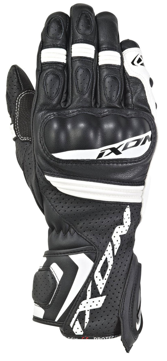 IXON RS TEMPO AIR GLOVES - BLACK/WHITE CASSONS PTY LTD sold by Cully's Yamaha