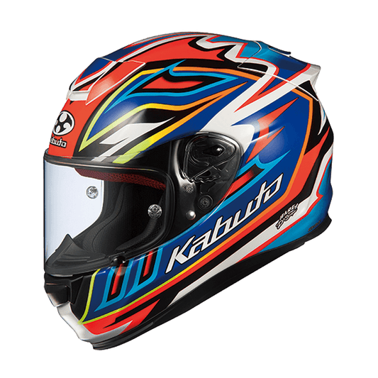 KABUTO RT-33 SIGNAL HELMET - FLUO ORANGE BLUE MOTO NATIONAL ACCESSORIES PTY sold by Cully's Yamaha