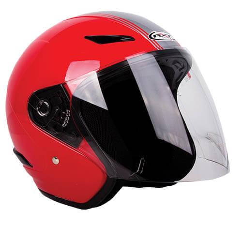 RXT METRO RETRO HELMET - RED/SILVER MOTO NATIONAL ACCESSORIES PTY sold by Cully's Yamaha