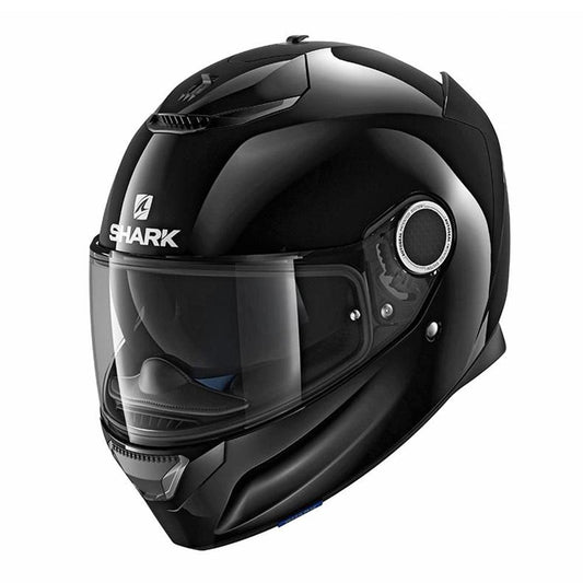 SHARK SPARTAN BLANK HELMET - BLACK FICEDA ACCESSORIES sold by Cully's Yamaha