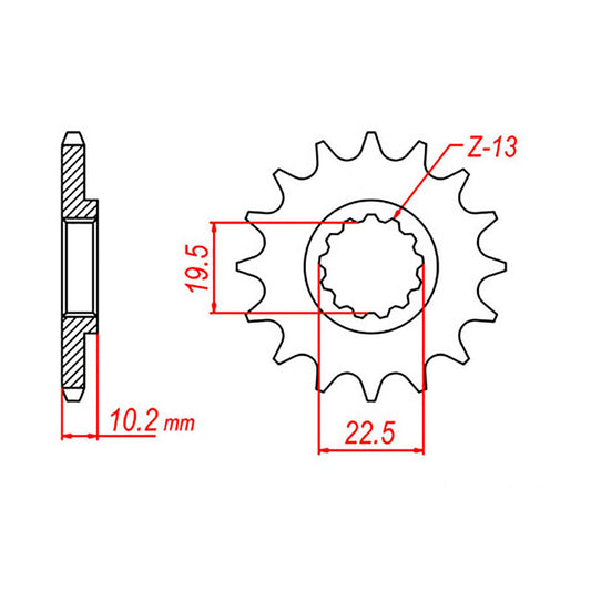 MTX 432 Steel Front Sprocket #520 (15T) (10-143-15)
