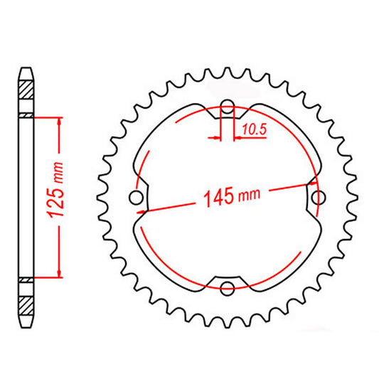 MTX 1857 Steel Rear Sprocket #520 (38T) (11-5TG-38)