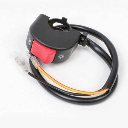 WHITES SWITCH BLOCK HEADLIGHT ON-OFF (20mm) RED TOGGLE