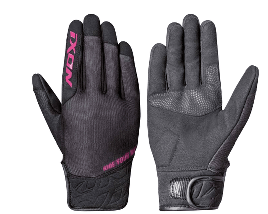 IXON RS SLICKER LADY GLOVES - BLACK/FUCHSIA CASSONS PTY LTD sold by Cully's Yamaha