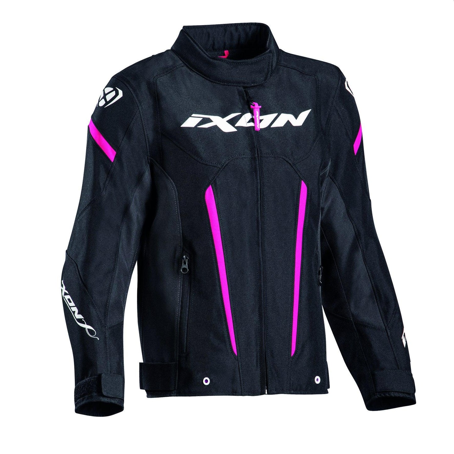 IXON STRIKER KID JACKET - BLACK/FUCHSIA CASSONS PTY LTD sold by Cully's Yamaha