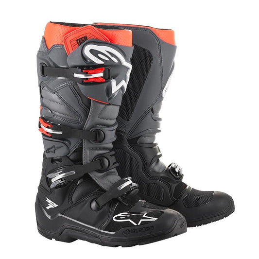 ALPINESTARS TECH 7 ENDURO BOOTS - BLACK/GREY/RED MONZA IMPORTS sold by Cully's Yamaha