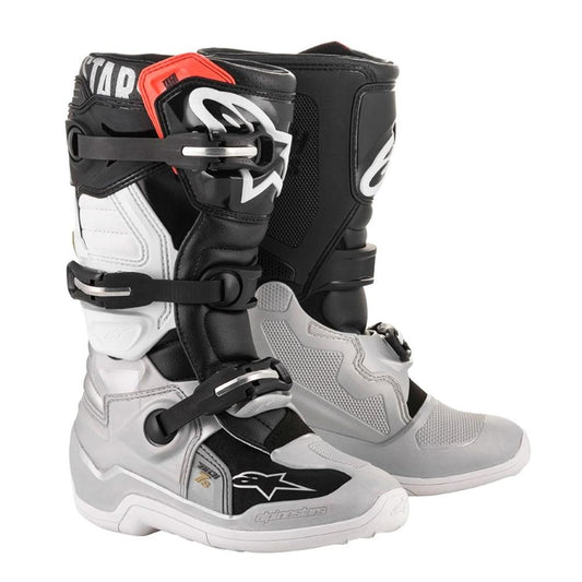 ALPINESTARS TECH 7S YOUTH BOOTS - BLACK/SILVER/WHITE/GOLD MONZA IMPORTS sold by Cully's Yamaha