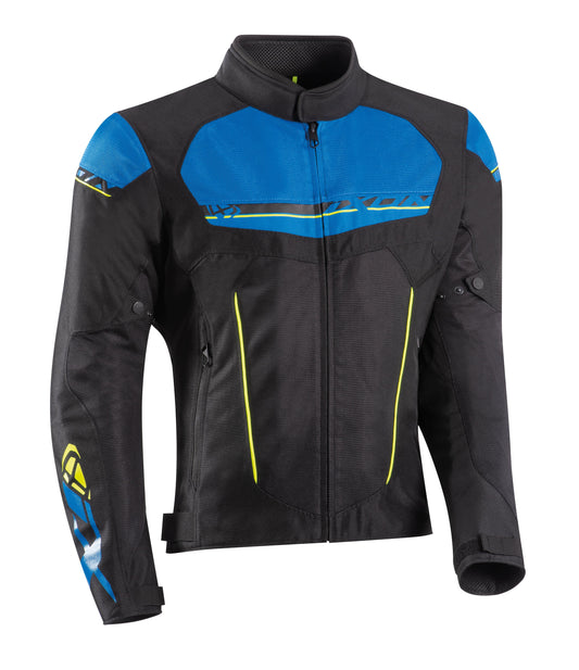 IXON T-REX JACKET - BLACK/BLUE/YELLOW CASSONS PTY LTD sold by Cully's Yamaha