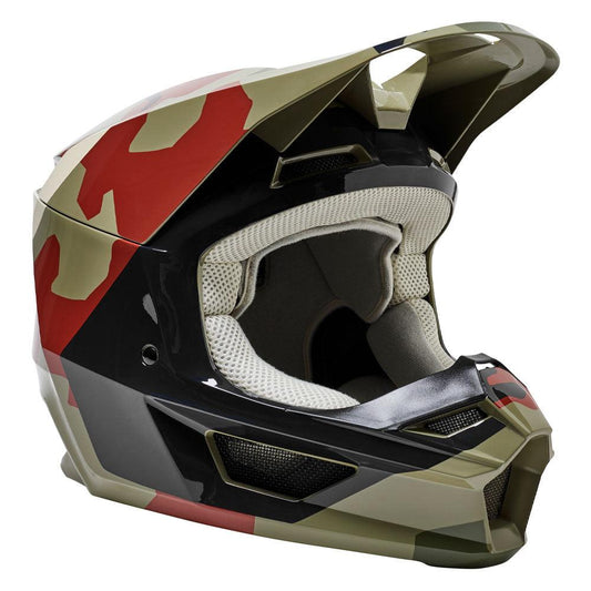 FOX V1 BNKR YOUTH HELMET - GREEN CAMO FOX RACING AUSTRALIA sold by Cully's Yamaha