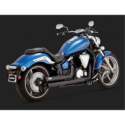 VANCE & HINES TWIN SLASH STAGGERED BLACK- STRYKER 14-17 CASSONS PTY LTD sold by Cully's Yamaha