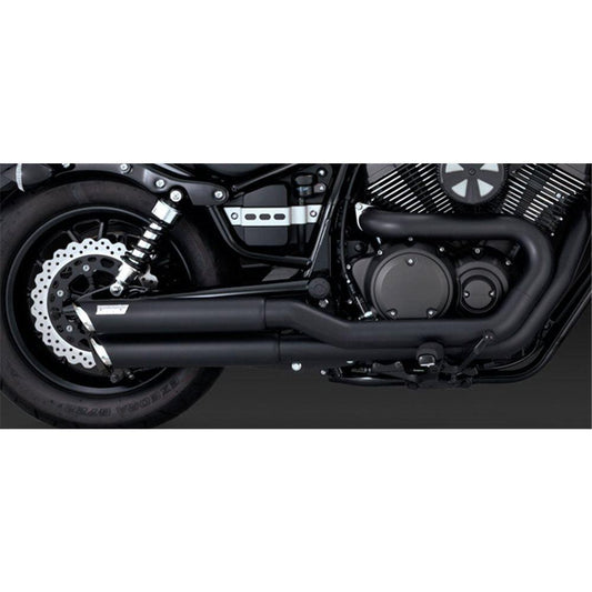 VANCE & HINES TWIN SLASH STAGGERED BLACK- BOLT/R-SPEC 13-17 CASSONS PTY LTD sold by Cully's Yamaha
