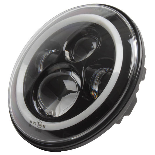 Whites LED Headlight Insert 7\" with H4 Plug , E-mark
