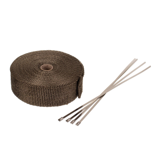WHITES EXHAUST WRAP GOLD 50mm (15m ROLL) - WITH 4 S/S TIES