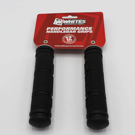 Whites ATV Half Waffle Grip Black 7/8\" Both Sides - 137mm
