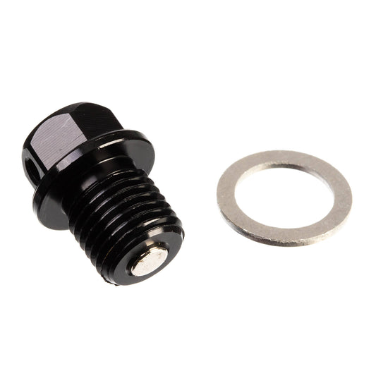 Whites Magnetic Sump Plug M14 x 14 x 1.5 - Black
