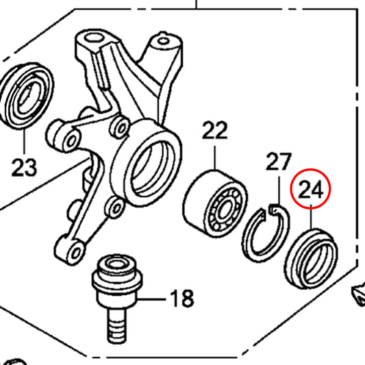 WHITES DUST SEAL - HONDA FRONT KNUCKLE SEAL - 38x50x6