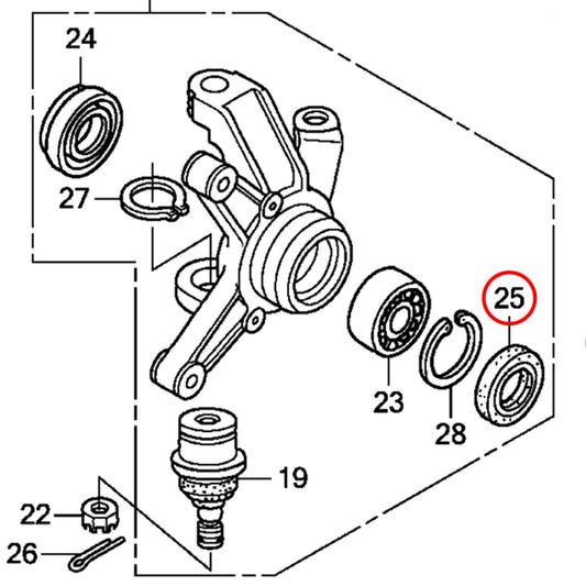 WHITES DUST SEAL - HONDA FRONT KNUCKLE SEAL - 40x58x7