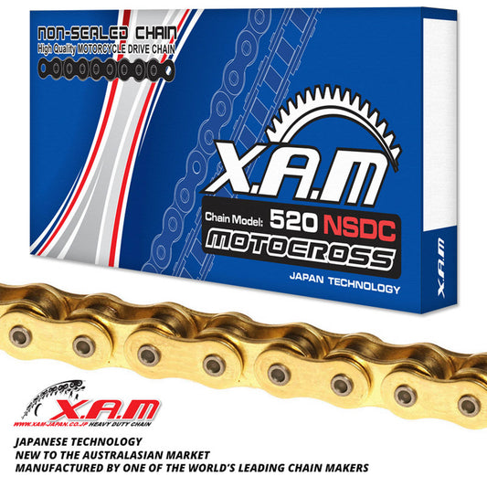 XAM 520NSDC Chromised Chain - Gold / Gold (104L)