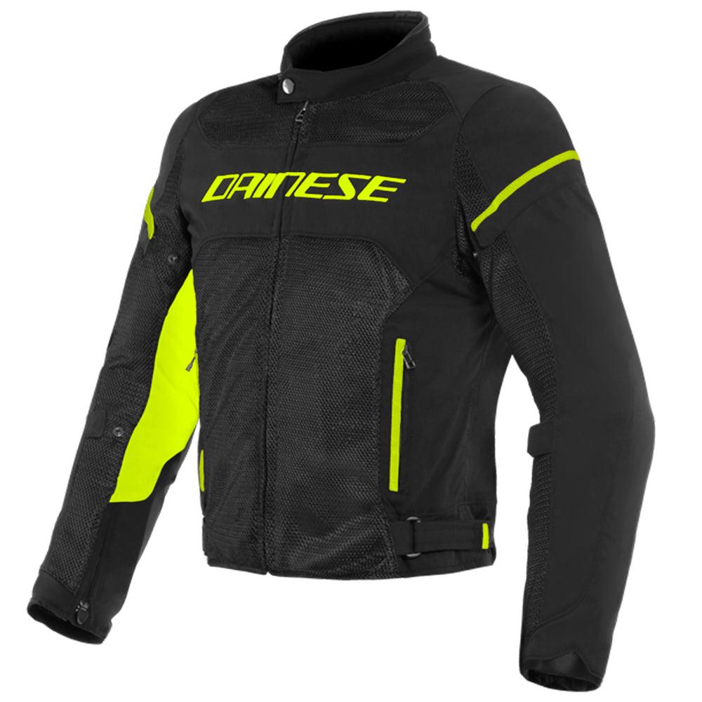 DAINESE AIR FRAME D1 TEX JACKET - BLACK/FLUO YELLOW MCLEOD ACCESSORIES (P) sold by Cully's Yamaha