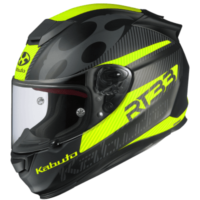 KABUTO RT-33 SP1 HELMET - MATT BLACK/FLURO YELLOW MOTO NATIONAL ACCESSORIES PTY sold by Cully's Yamaha