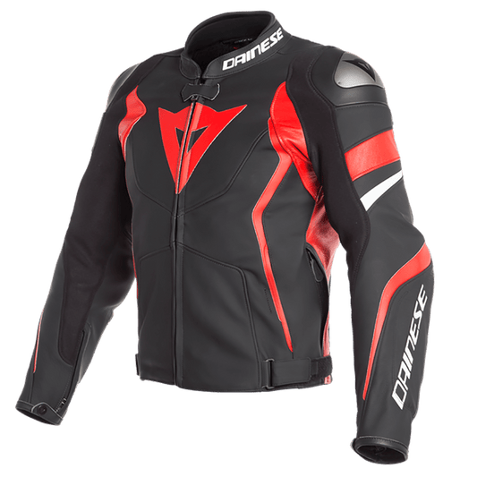 DAINESE AVRO 4 JACKET - MATT BLACK/LAVA RED/WHITE MCLEOD ACCESSORIES (P) sold by Cully's Yamaha