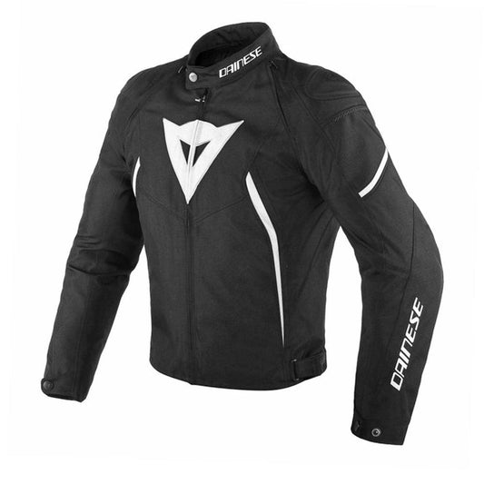 DAINESE AVRO D2 TEX JACKET - BLACK/WHITE MCLEOD ACCESSORIES (P) sold by Cully's Yamaha