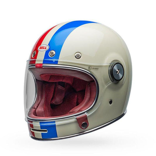 BELL BULLITT COMMAND HERITAGE HELMET - VINTAGE WHITE/OXBLOOD/BLUE CASSONS PTY LTD sold by Cully's Yamaha