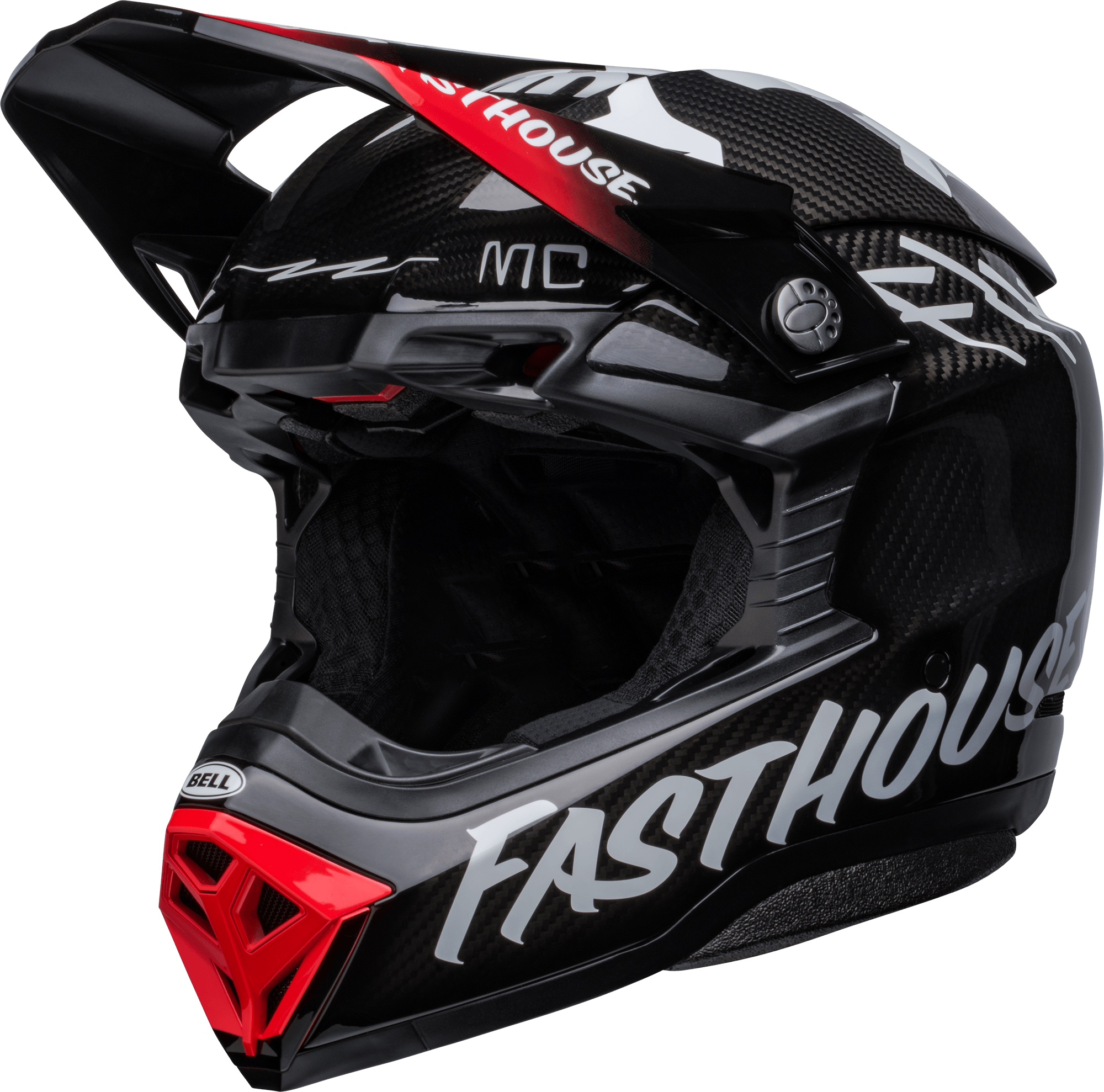 BELL 2023 MOTO10 SPHERICAL FASTHOUSE PRIVATEER HELMET BLACK/RED