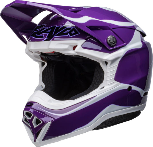 BELL 2023 MOTO-10 SPHERICAL SLAYCO HELMET - PURPLE/WHITE CASSONS PTY LTD sold by Cully's Yamaha