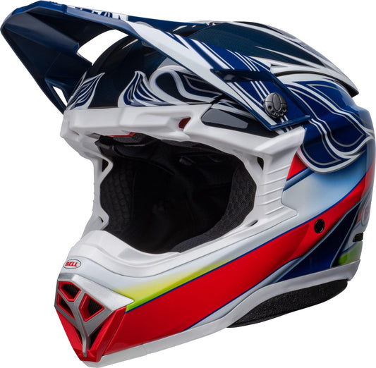 BELL 2023 MOTO-10 SPHERICAL TOMAC REPLICA HELMET - BLUE/WHITE CASSONS PTY LTD sold by Cully's Yamaha