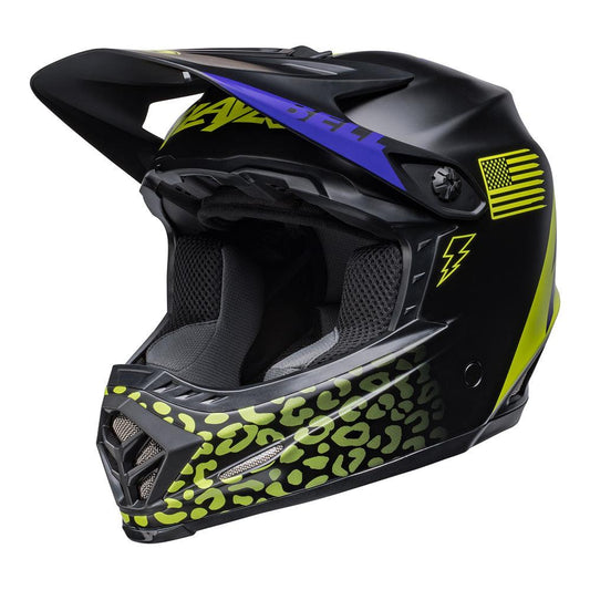 BELL MOTO-9 MIPS SLAYCO 2022 YOUTH HELMET - MATT BLACK/HI-VIZ YELLOW CASSONS PTY LTD sold by Cully's Yamaha