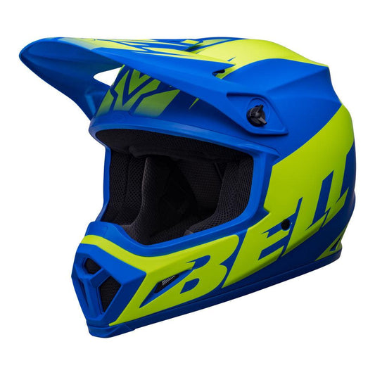 BELL MX-9 MIPS DISRUPT 2022 HELMET - MATT CLASSIC BLUE/HI-VIZ YELLOW CASSONS PTY LTD sold by Cully's Yamaha