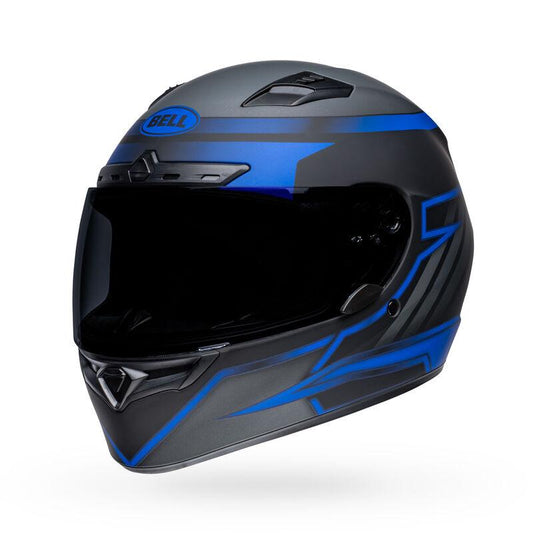 BELL QUALIFIER DLX MIPS RAISER HELMET - MATT BLACK/BLUE CASSONS PTY LTD sold by Cully's Yamaha