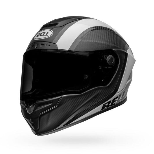 BELL RACESTAR DLX FLEX TANTRUM 2 HELMET - MATT GLOSS BLACK/WHITE CASSONS PTY LTD sold by Cully's Yamaha