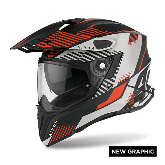 AIROH COMMANDER HELMET - 'BOOST' ORANGE MATT MOTO NATIONAL ACCESSORIES PTY sold by Cully's Yamaha