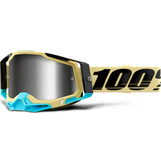 100% RACECRAFT 2 GOGGLE - AIRBLAST (SILVER MIRROR)