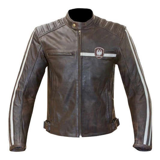 MERLIN DERRINGTON LEATHER JACKET - BROWN G P WHOLESALE sold by Cully's Yamaha