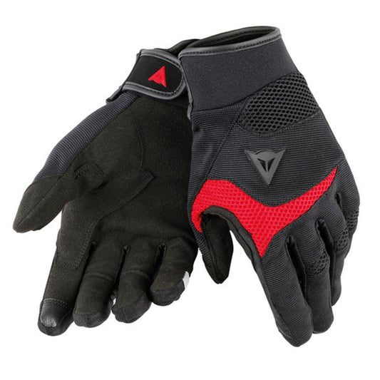 DAINESE DESERT POON D1 UNISEX GLOVES - BLACK/RED MCLEOD ACCESSORIES (P) sold by Cully's Yamaha