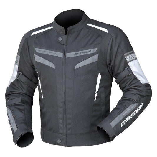 DRIRIDER AIR-RIDE 5 JACKET - BLACK/WHITE/GREY MCLEOD ACCESSORIES (P) sold by Cully's Yamaha