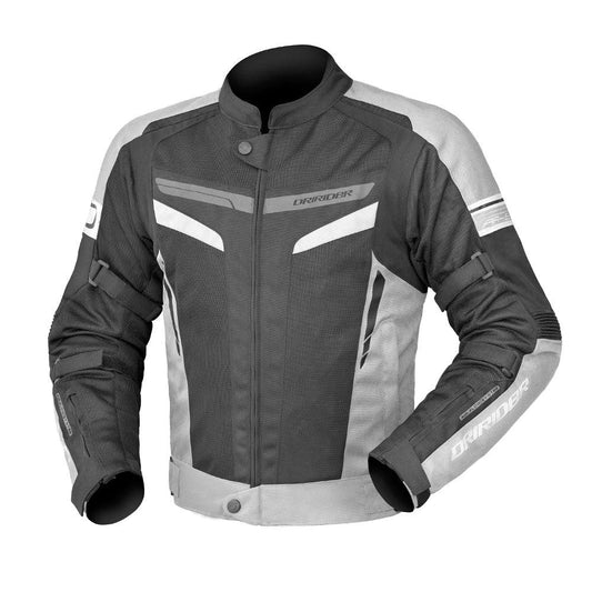 DRIRIDER AIR-RIDE 5 JACKET - SILVER/BLACK MCLEOD ACCESSORIES (P) sold by Cully's Yamaha