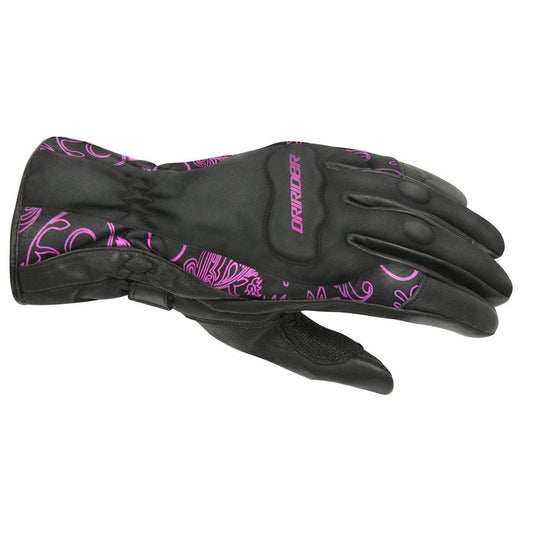 DRIRIDER VIVID 2 LADIES GLOVES - BLACK/PINK MCLEOD ACCESSORIES (P) sold by Cully's Yamaha