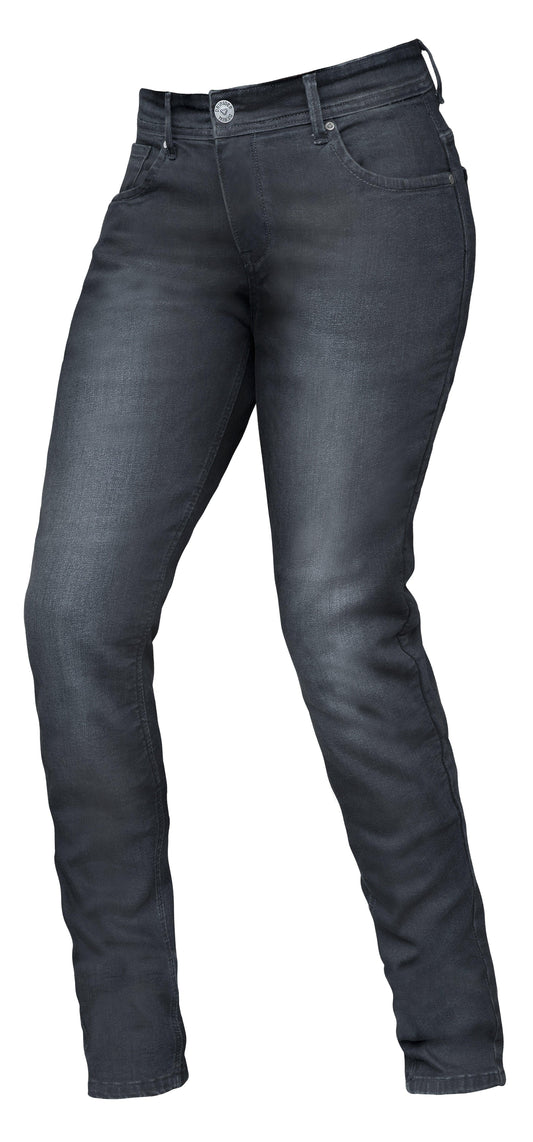 DRIRIDER WOMENS XENA OVER THE BOOT REGULAR LEG JEANS - BLACK MCLEOD ACCESSORIES (P) sold by Cully's Yamaha