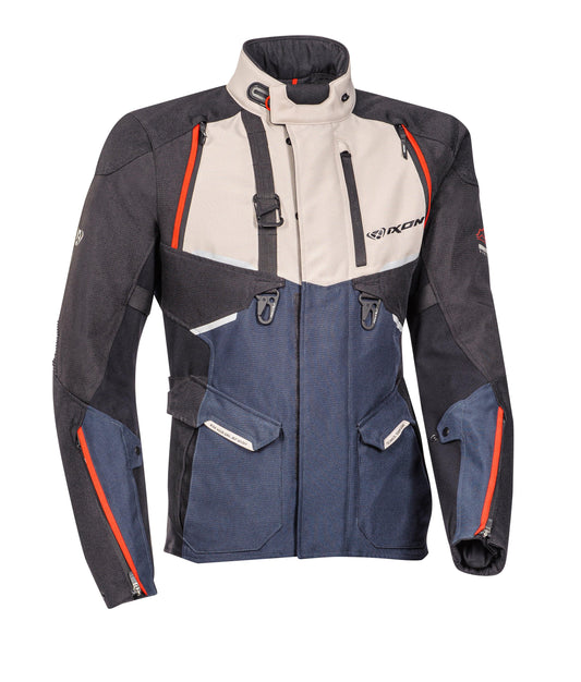 IXON EDDAS JACKET - GREY/BLUE/BLACK CASSONS PTY LTD sold by Cully's Yamaha