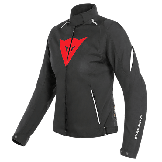 DAINESE LAGUNA SECA 3 D-DRY® LADY JACKET - BLACK/LAVA RED/WHITE MCLEOD ACCESSORIES (P) sold by Cully's Yamaha