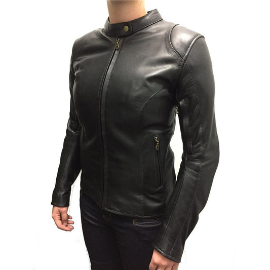 TENTENTHS LADIES MICHELLE JACKET - BLACK PAKISTAN LEATHER sold by Cully's Yamaha