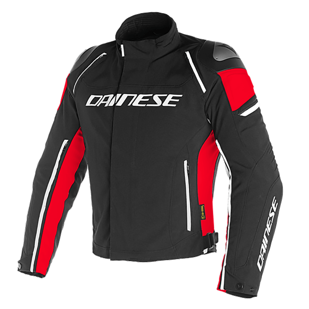DAINESE RACING 3 D-DRY® JACKET - BLACK/RED MCLEOD ACCESSORIES (P) sold by Cully's Yamaha